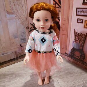 JourneyGirls Brand Doll Kelsey Red Hair Light Blue Green Aquamarine Eyes